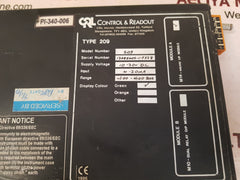 Control & Readout 209 Control And Readout Module 10-30V Dc