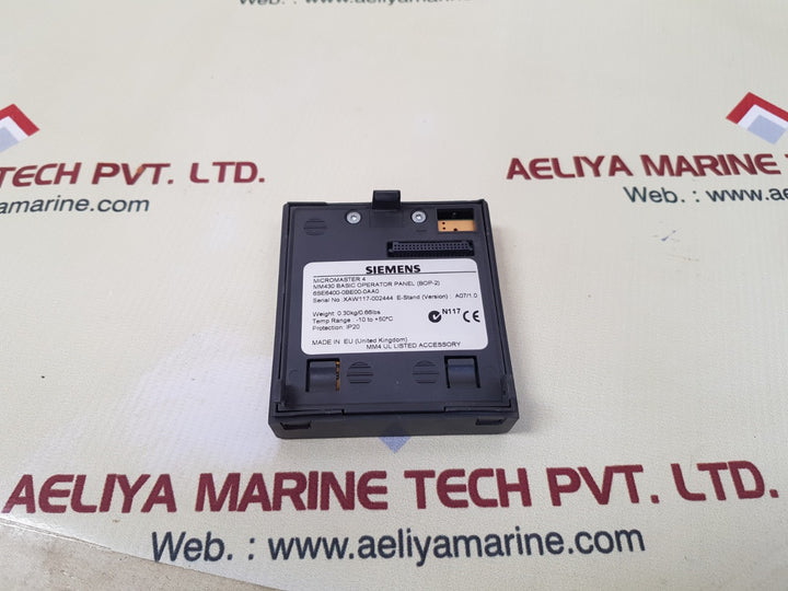 Siemens micromaster 4 6se6400-0be00-0aa0 mm430 basic operator panel