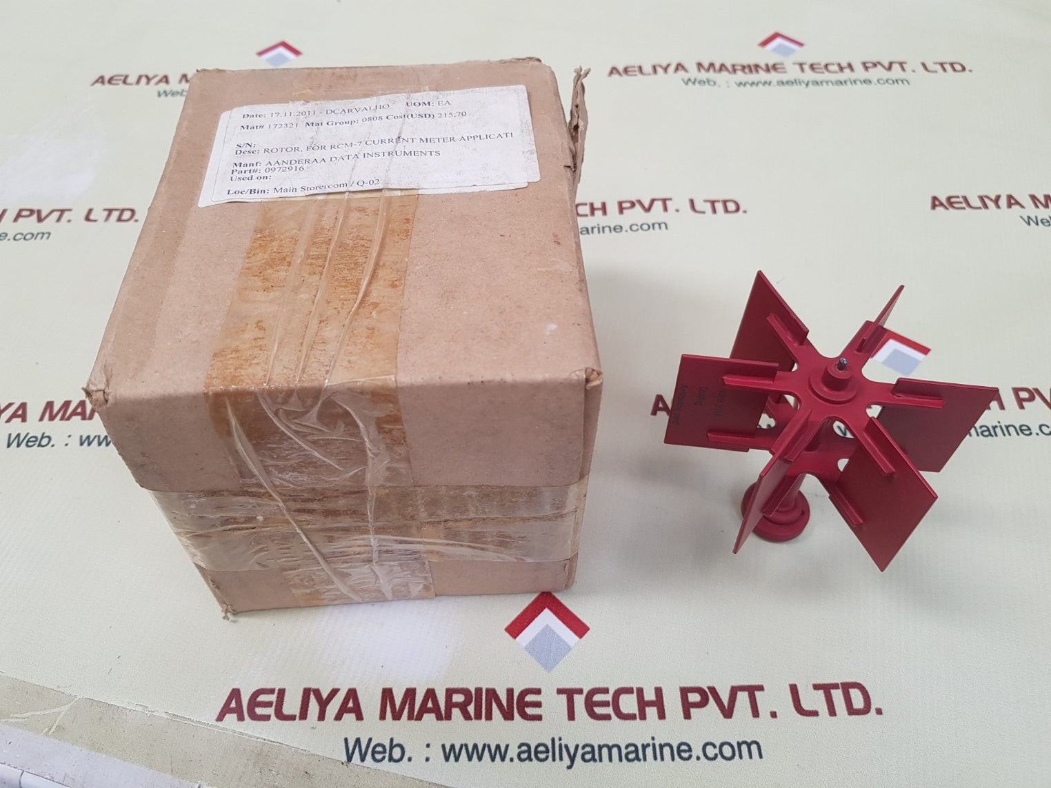 Aanderaa Data 0972916 Rotor, For Rcm-7 Current Meter Applicati