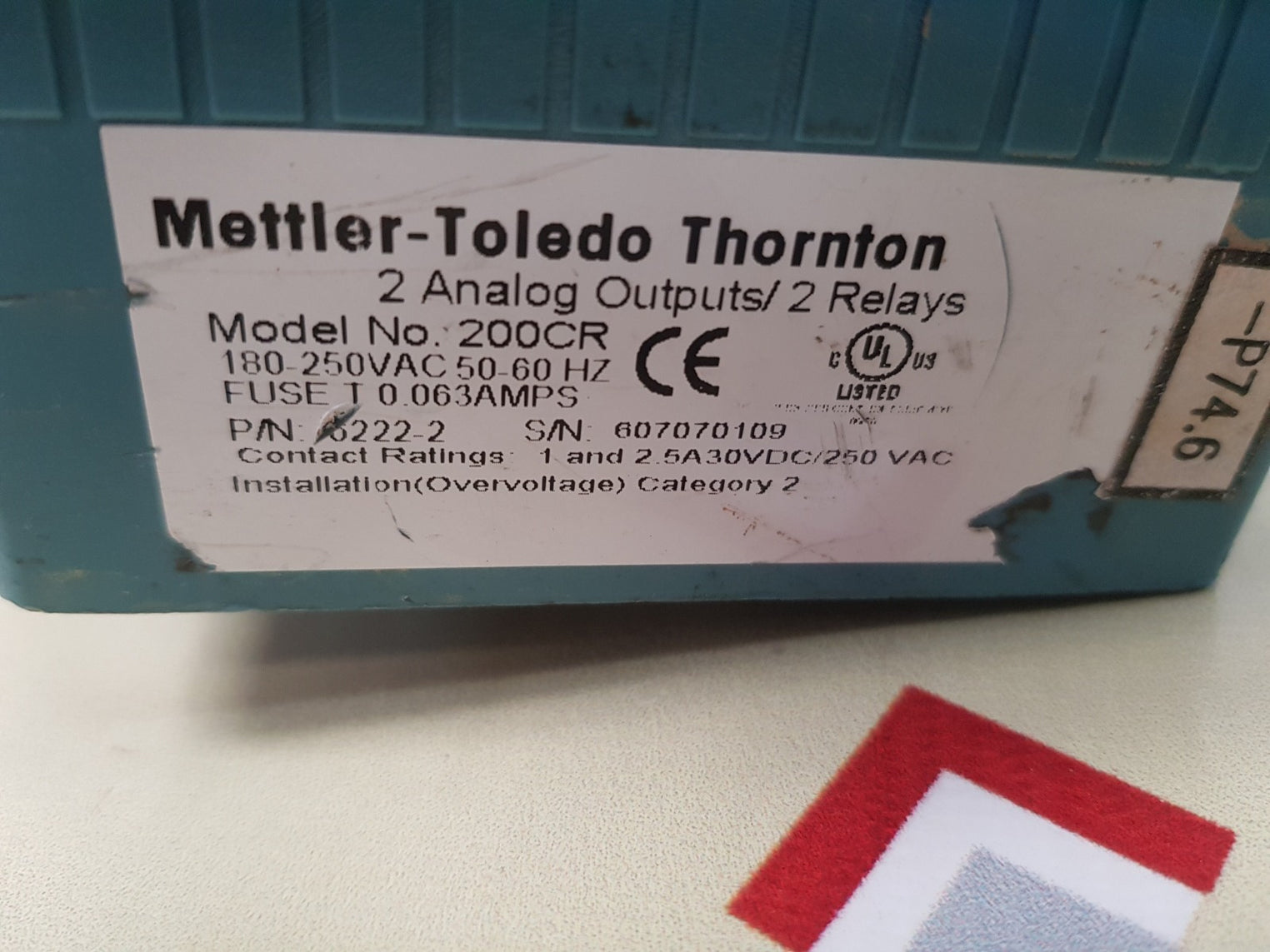 Mettler-toledo thornton 200cr conductivity/resistivity meter 6222-2