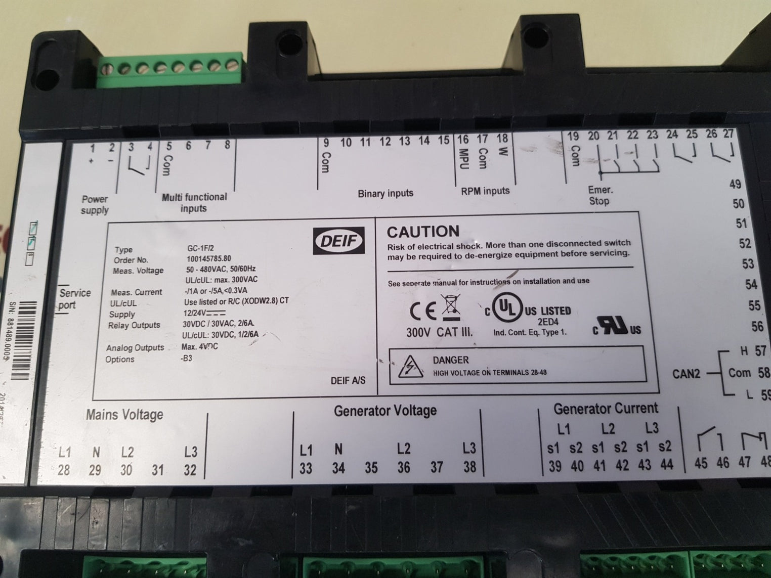 Deif gc-1f/2 gen-set controller gc-1f