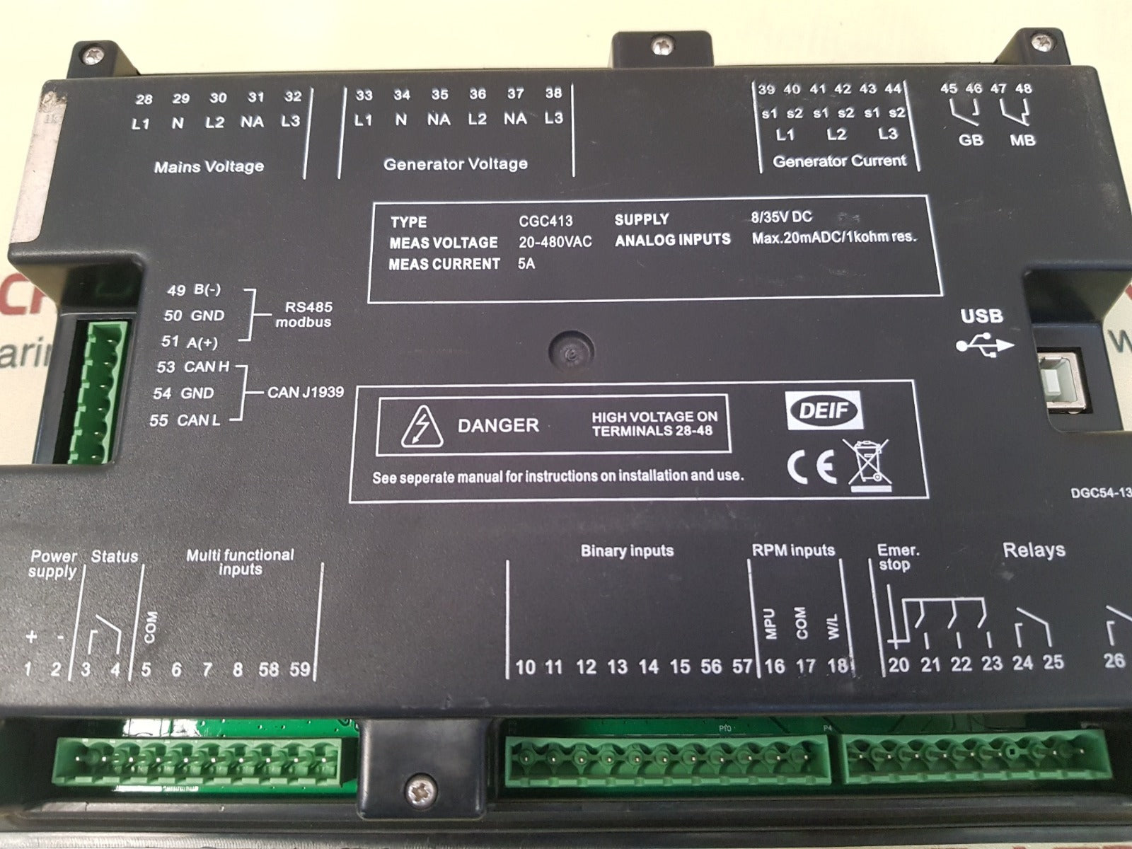 Deif cgc 400 compact genset controller cgc413