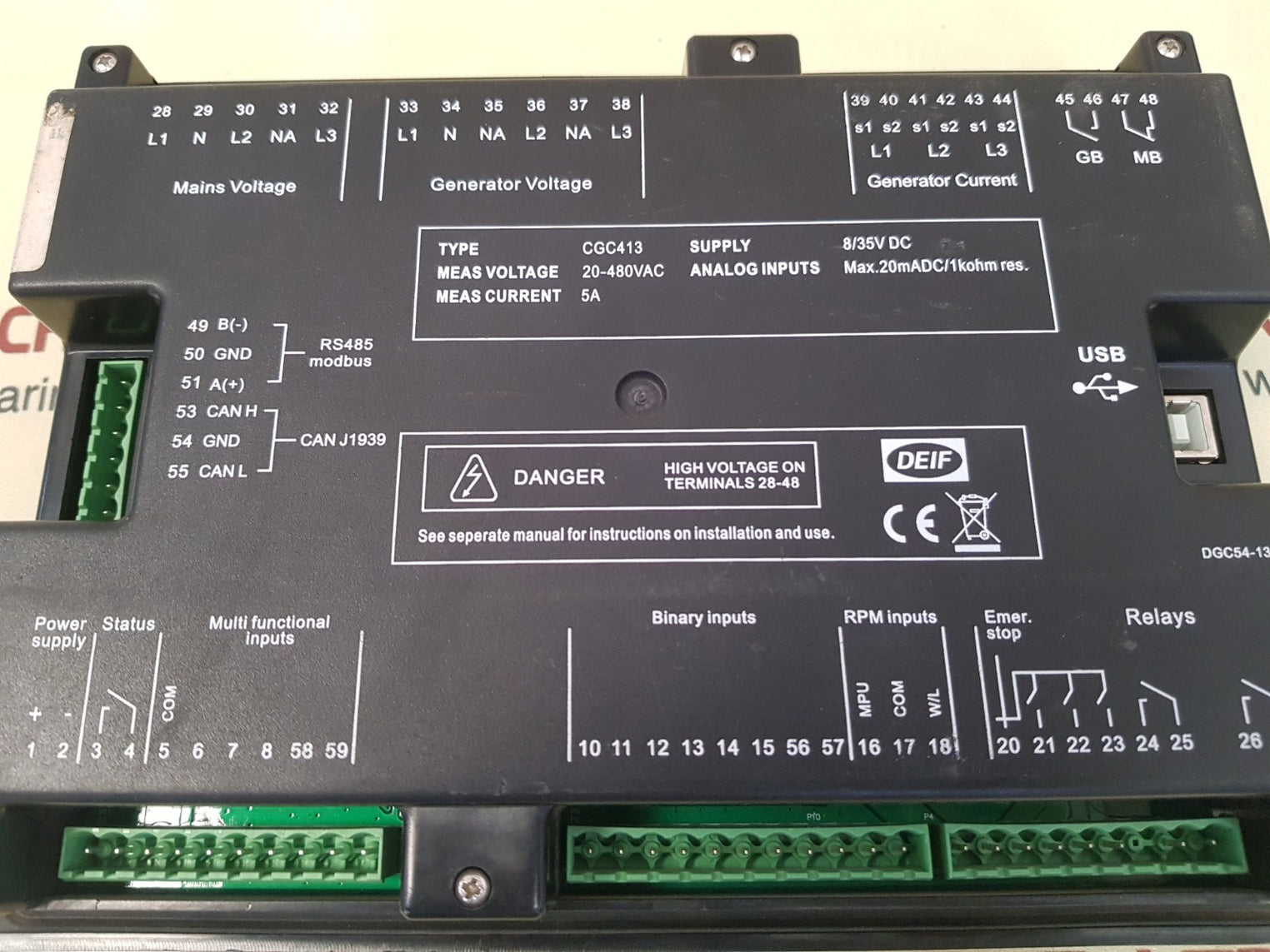 Deif cgc 400 compact genset controller cgc413