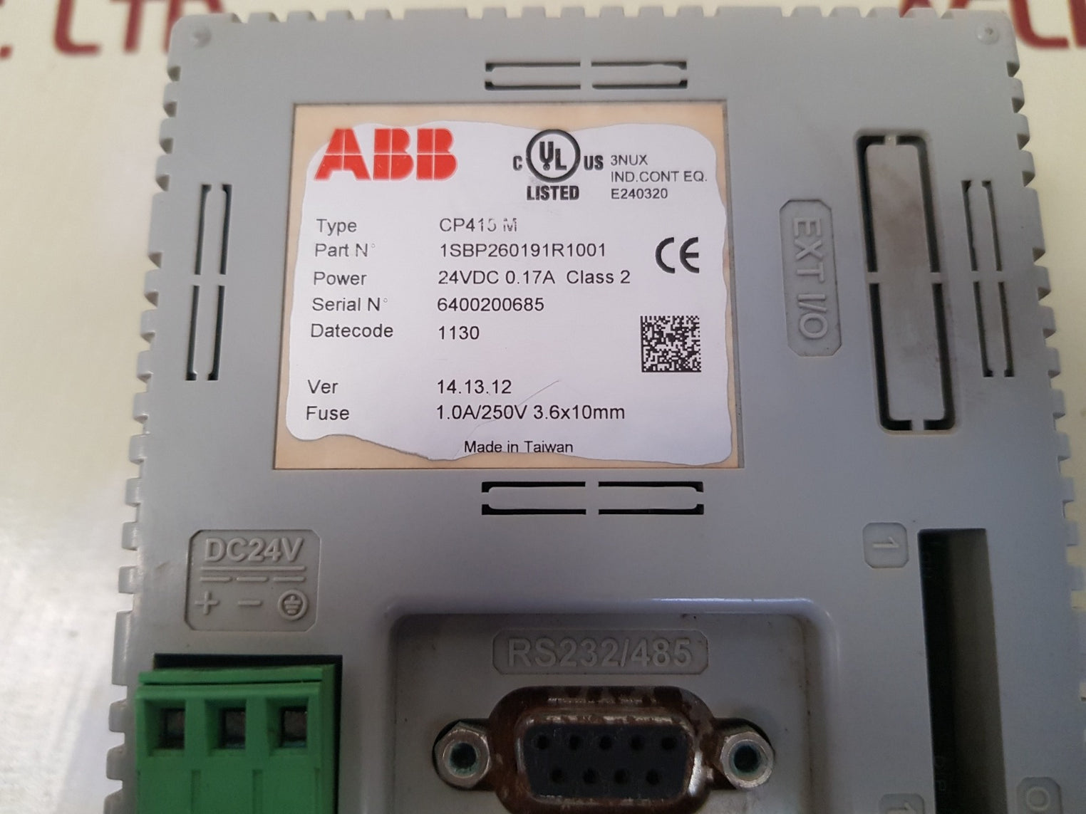 Abb Cp415 M Smallest Touch Terminal Control Panel 1Sbp260191R1001