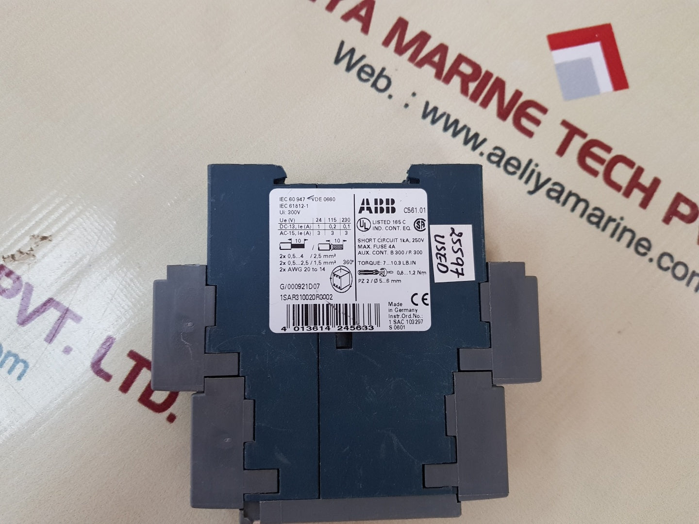 Abb c561.01 time delay relay 1sar310020r0002