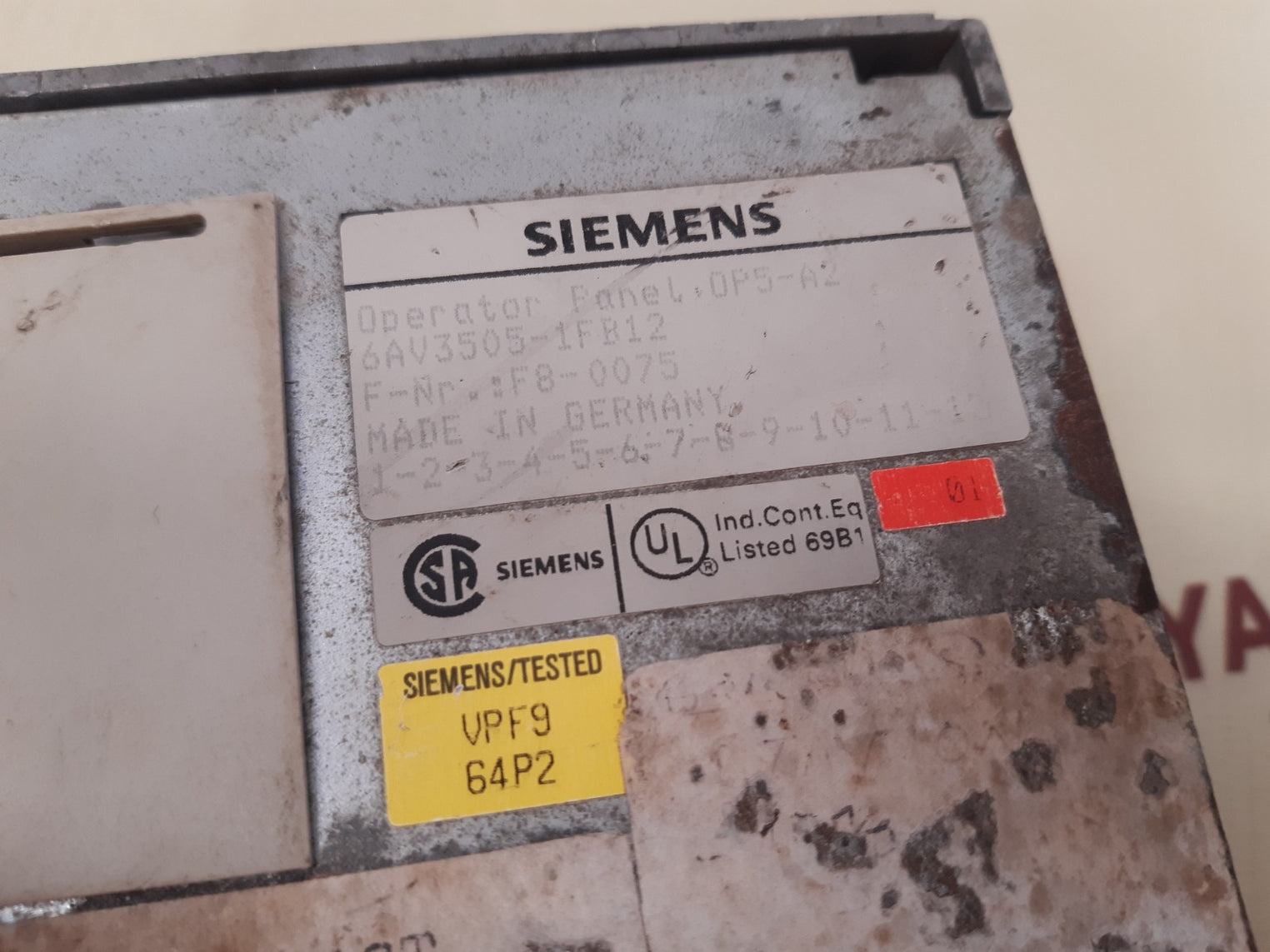 Siemens Coros Op5 6Av3505-1Fb12 Operator Panel Op 5-a2