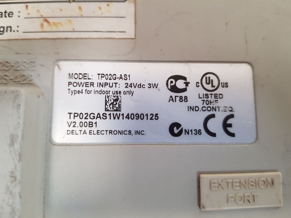 Delta electronics tp02g-as1 operator interface lcd display