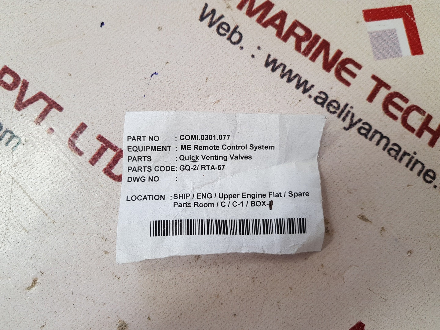 Gq-2/rta-57 quick venting valve