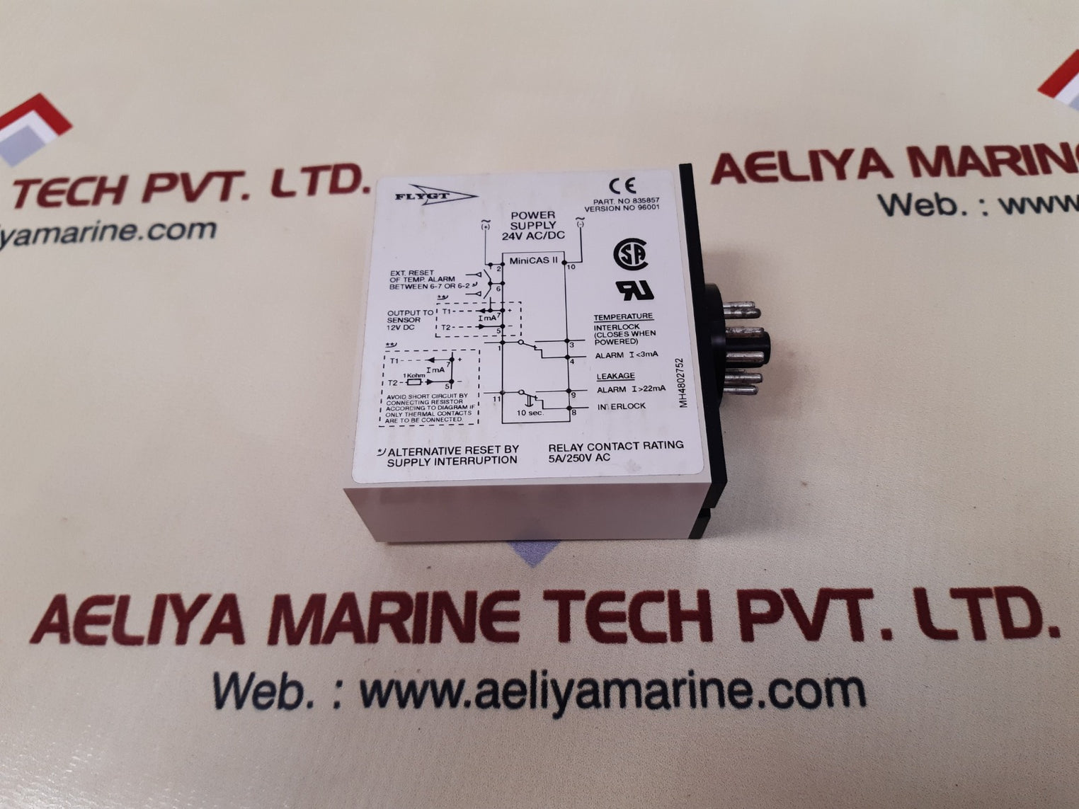 Flygt 835857 relay module 24v ac/dc