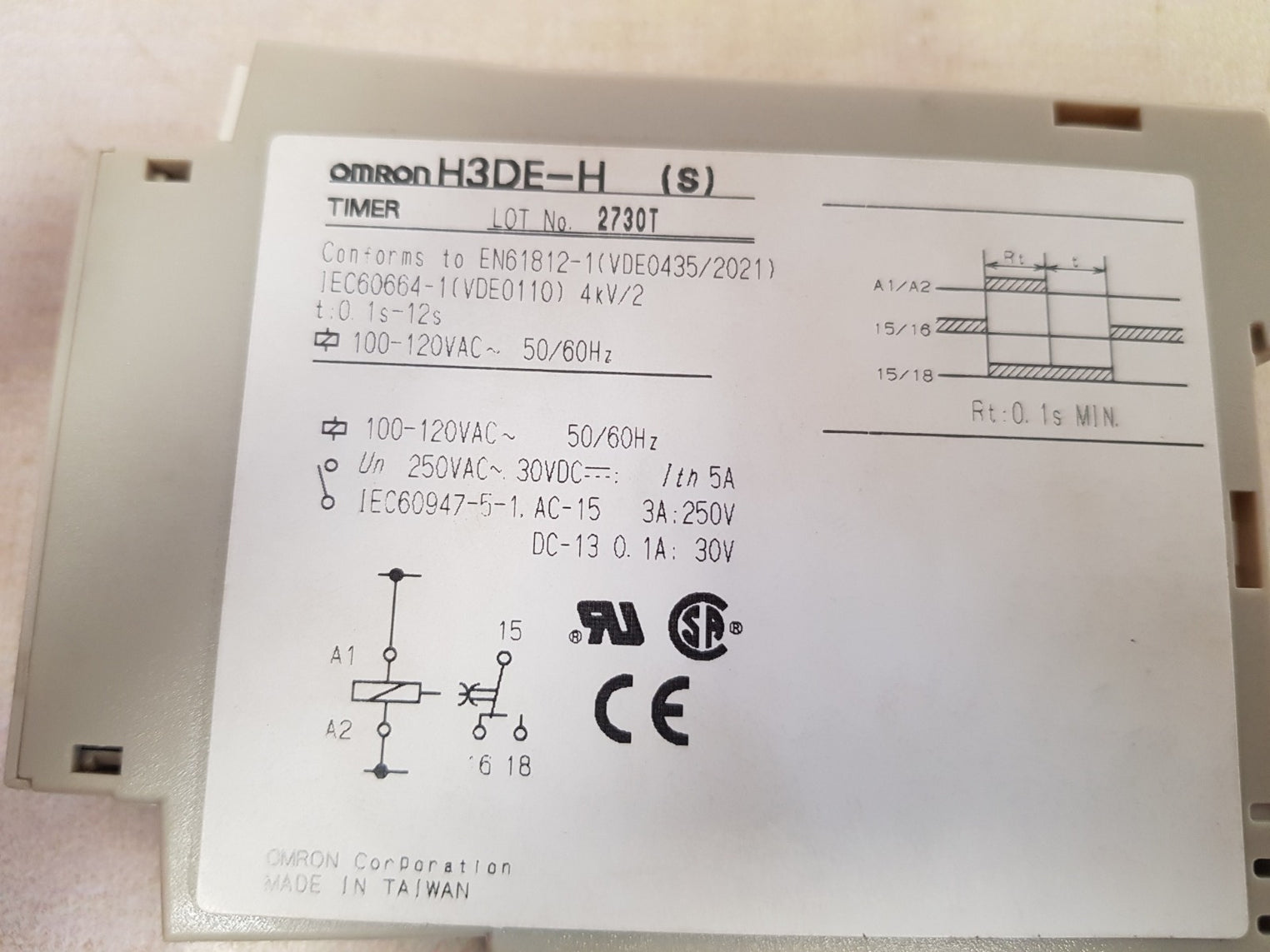 Omron h3de-h(s) timer 0.1s-12s