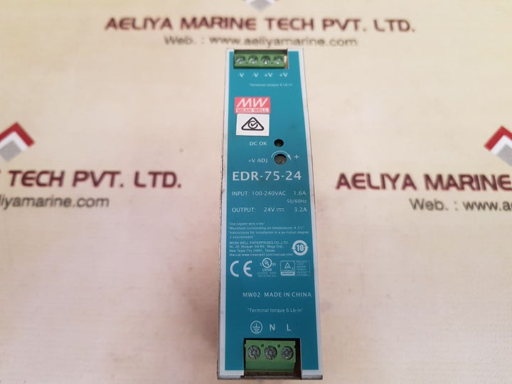 Mean well edr-75-24 rail switching power supply
