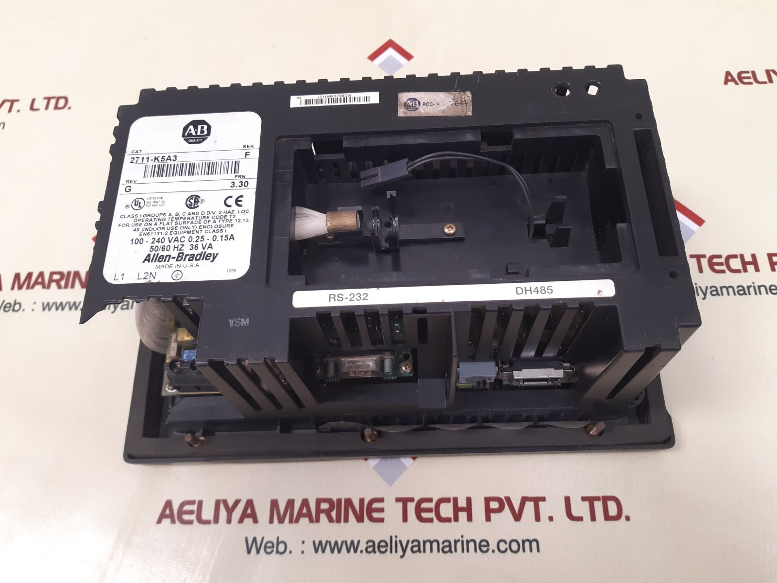 Allen-bradley 2711-k5a3 ser f panelview rev.g frn 3.30