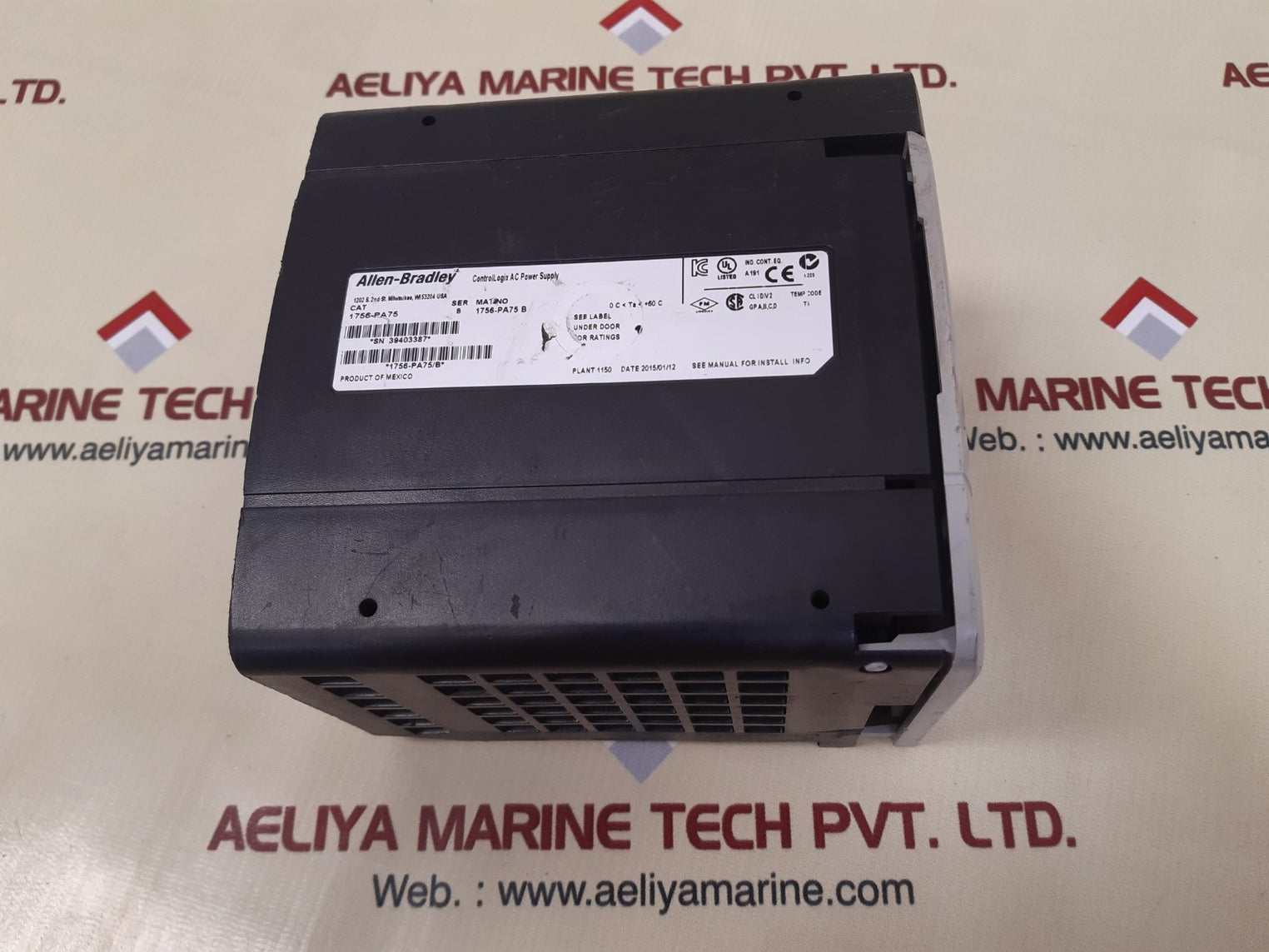 Allen-bradley 1756-pa75 ser b controllogix ac power supply