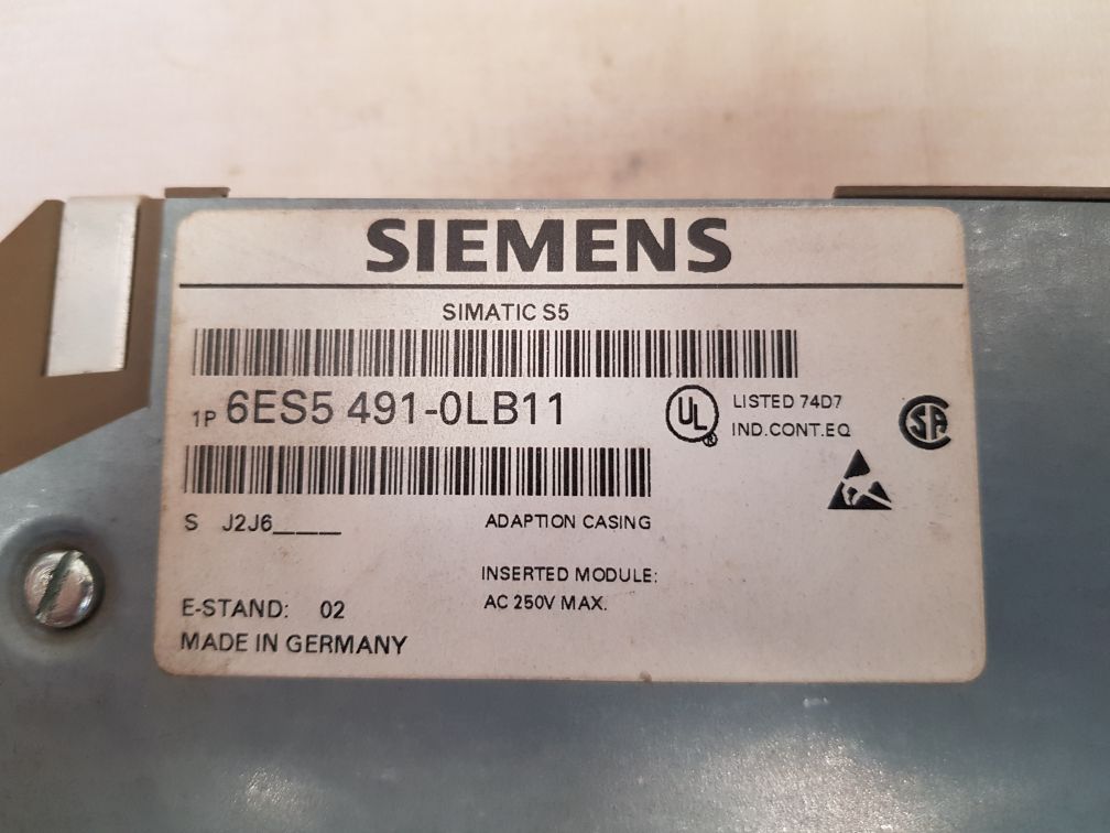 Siemens 6gk1543-1aa01 adaption casing inserted module 6es5 491-0lb11