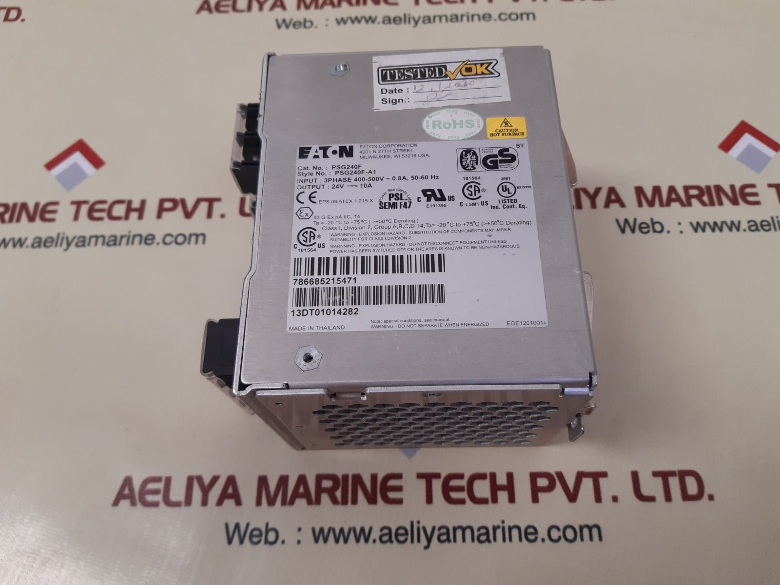 Eaton psg240f-a1 3 phase power supply 400-500v~ 0.8a