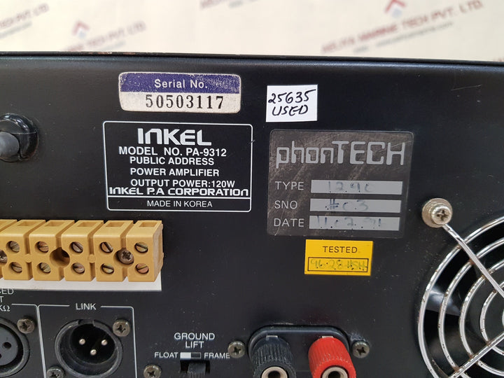 Inkel pa-9312 power amplifier
