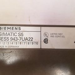 Siemens simatic s5 6es5 943-7ua22 cpu module
