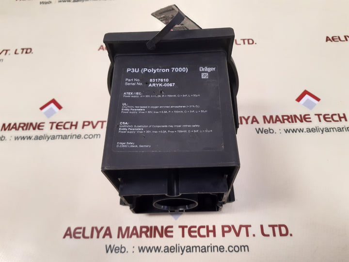 Drager Polytron 8317610 P3U (Polytron 7000) Toxic Gases And Oxygen Detector