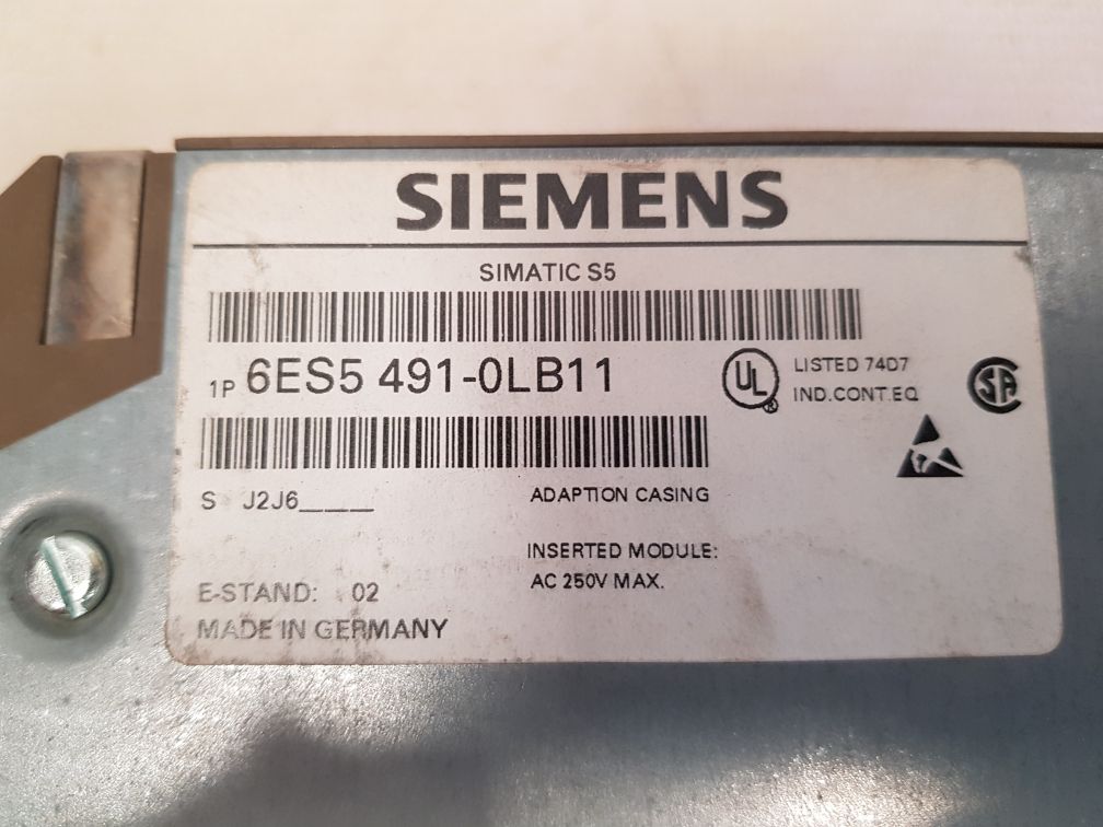 Siemens 6es5524-3ua15 adaption casing module 6es5 491-0lb11