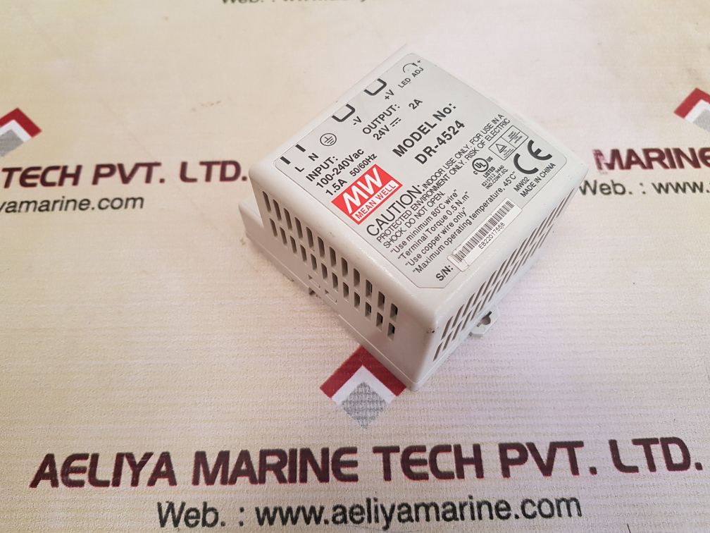 Mean well dr-4524 power supply 1.5a 50/60hz
