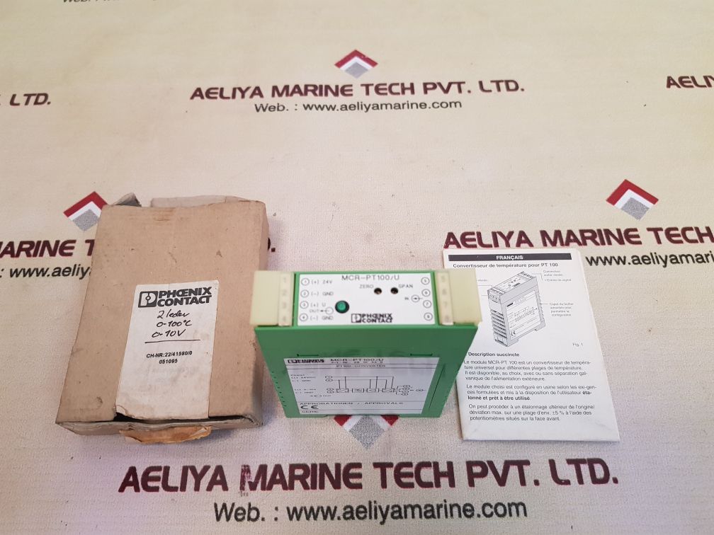 Phoenix contact mcr-pt100/u pt100-converter temperature transducer