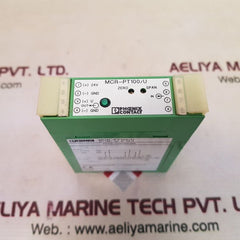 Phoenix contact mcr-pt100/u pt100-converter temperature transducer