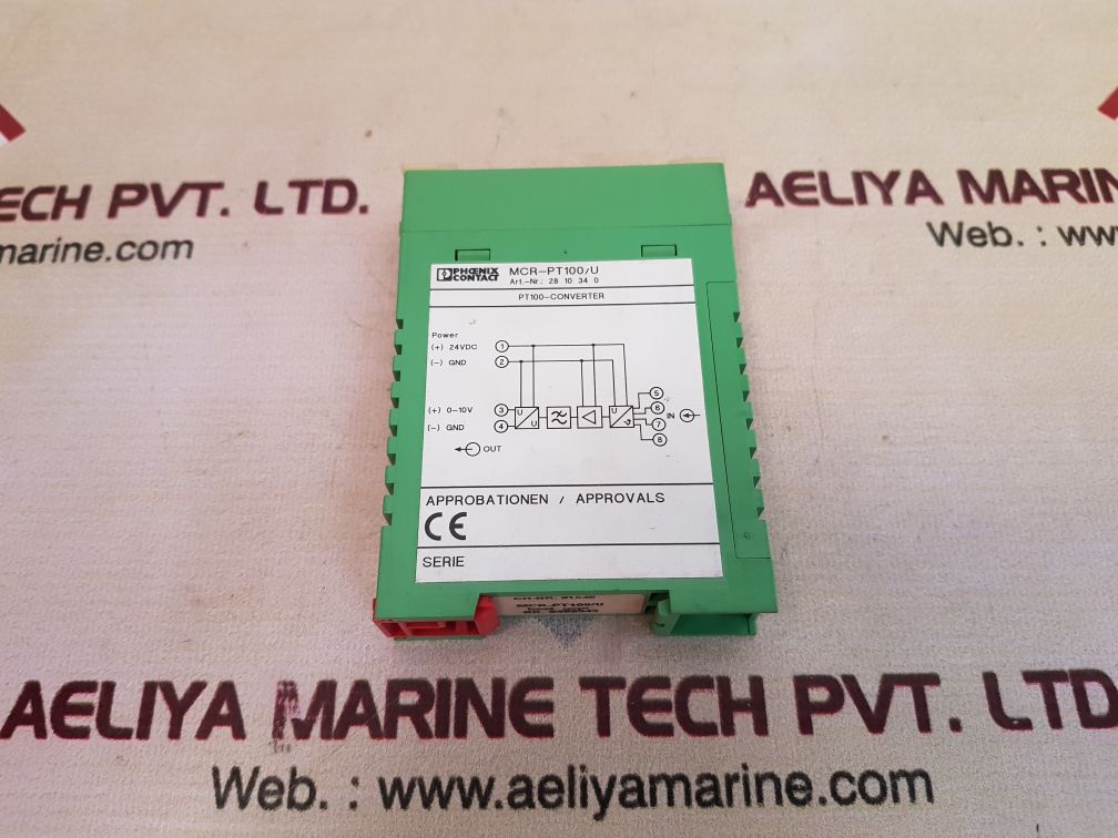 Phoenix contact mcr-pt100/u pt100-converter temperature transducer