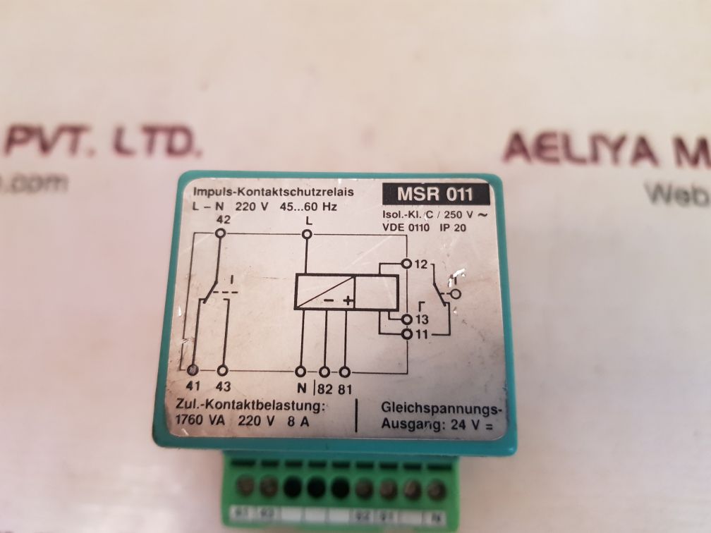 Phoenix contact msr 011 pulse contact protection relay
