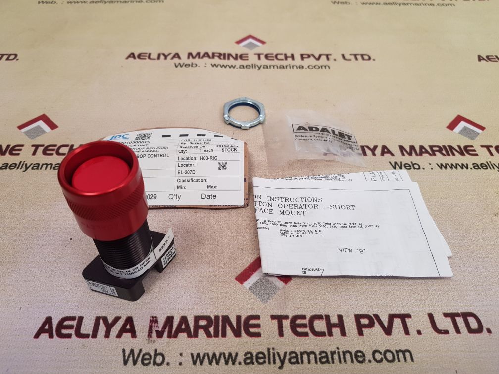 Adalet xhp bs pushbutton operator explosion-proof