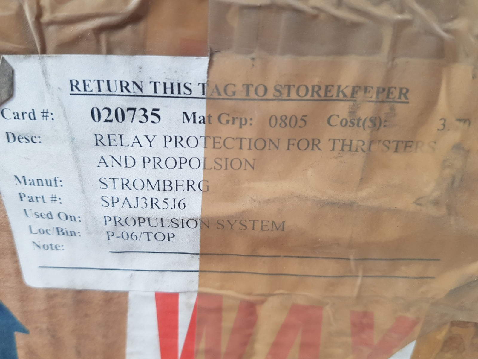 Stromberg Spaj 3R5 J6 Overcurrent Relay