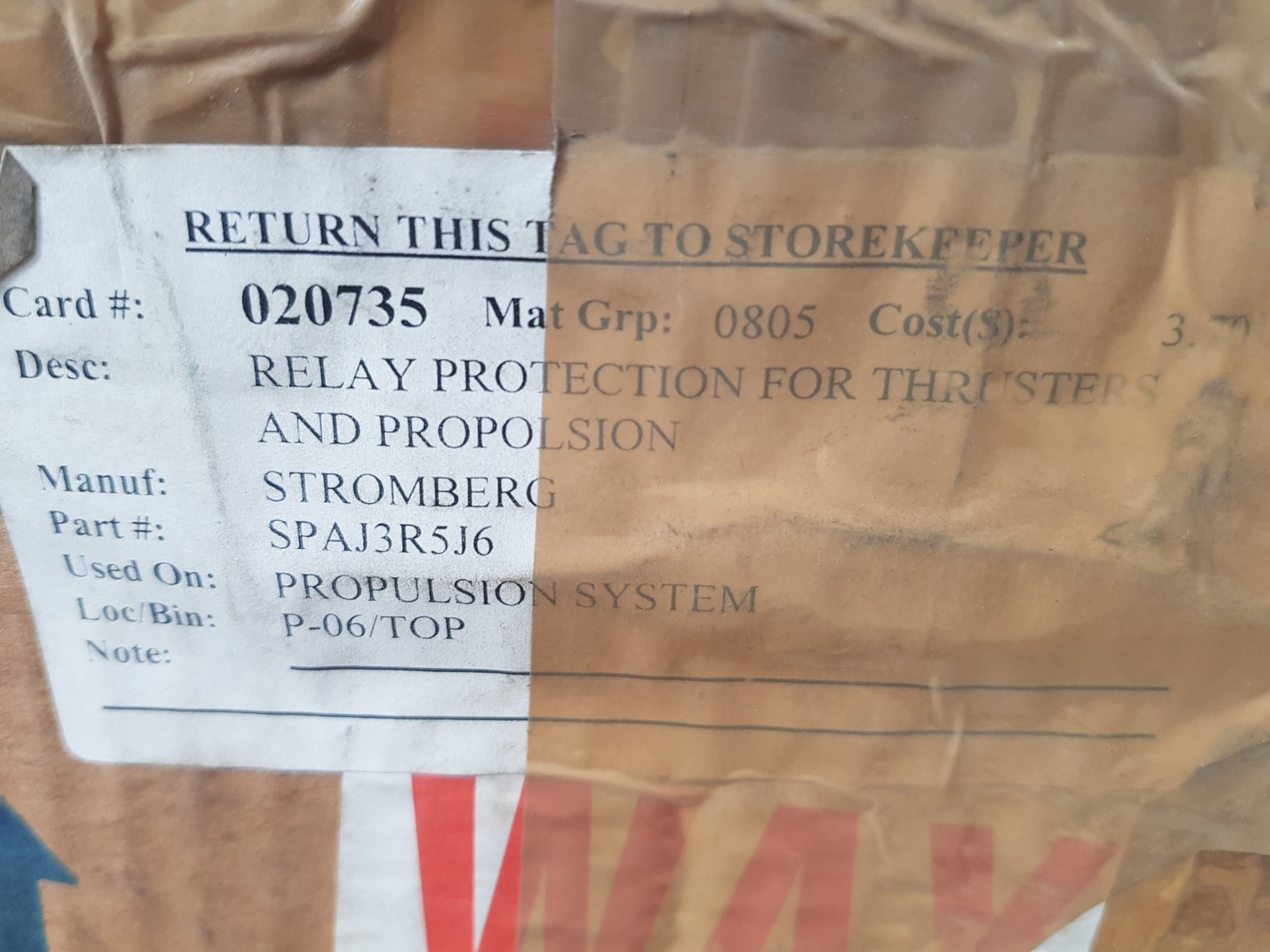 Stromberg Spaj 3R5 J6 Overcurrent Relay