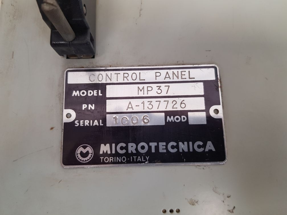 Microtecnica a-137726 control panel mp 37