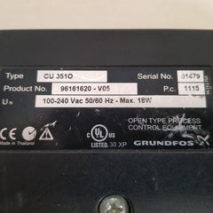 Grundfos cu 351o controller panel 96161620-v05