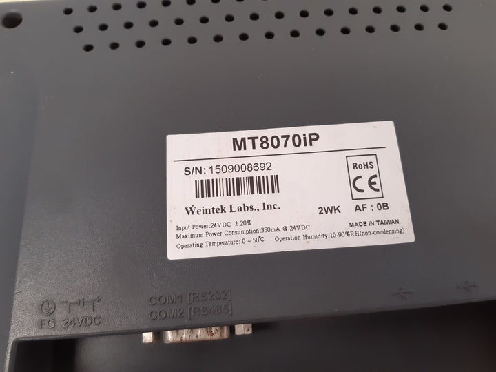 Weintek Mt8070Ip Hmi Touch Panel, Temp 0-50°C