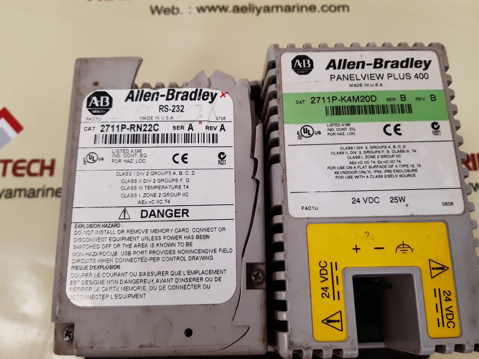 Allen-bradley 2711P-k4M20D Ser A Panel View Plus 400 Interface Panel 24Vdc 25W