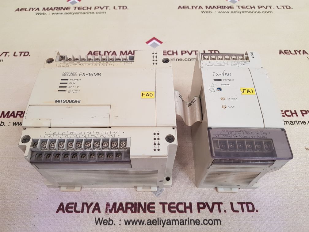 Mitsubishi melsec fx-16mr with fx-4ad programmable controller