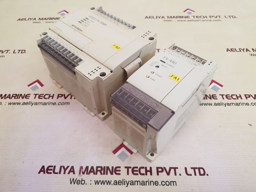 Mitsubishi melsec fx-16mr with fx-4ad programmable controller
