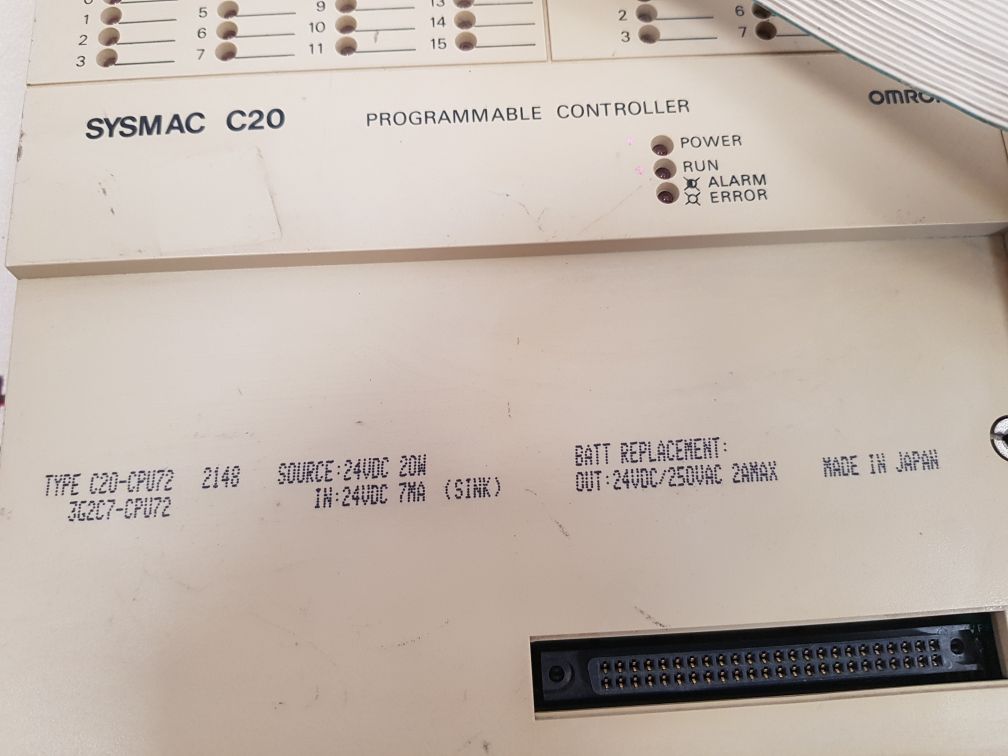 Omron sysmac c20 programmable controller c20-cpu72 3g2c7-cpu72