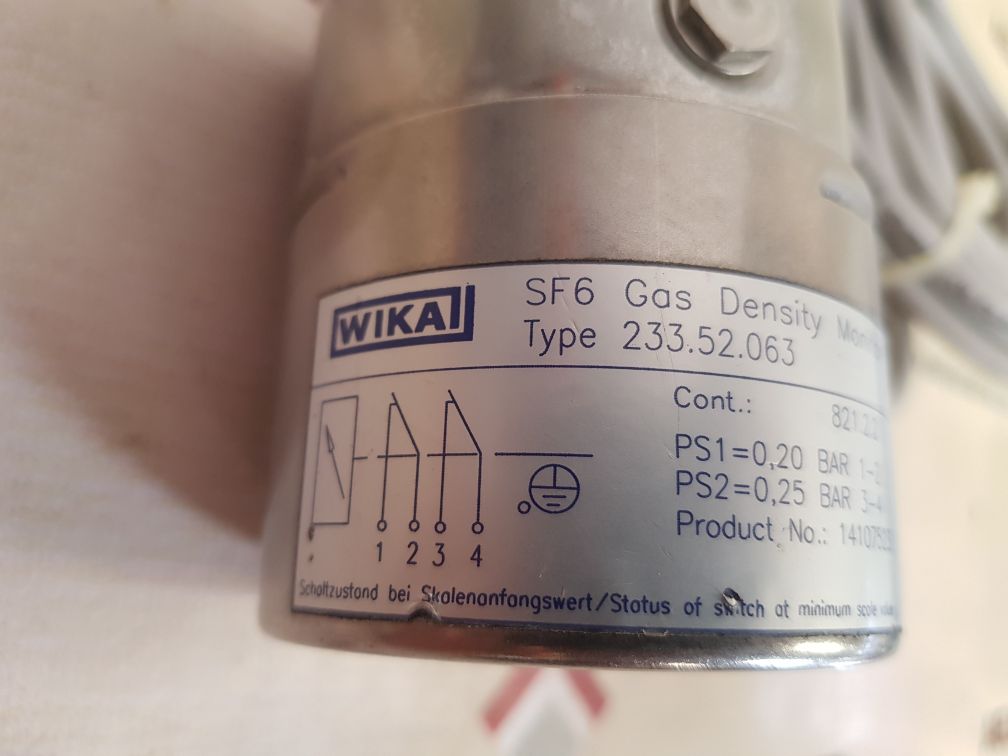 Wika 233.52.063 sf6 gas density monitor – Aeliya Marine Tech