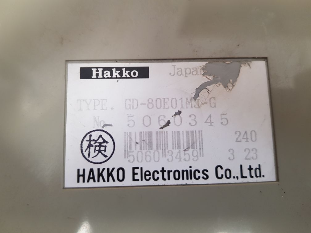 Hakko electronics gd-80e01mj-g touchscreen panel