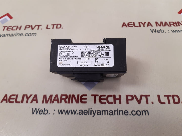 Siemens 3Uf7101-1Aa00-0 Current Measuring Module Air Temp 60°C