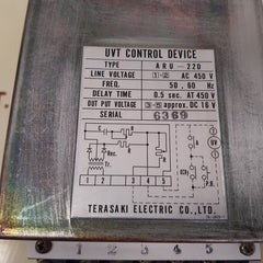 Terasaki aru-22d uvt control device Used 
