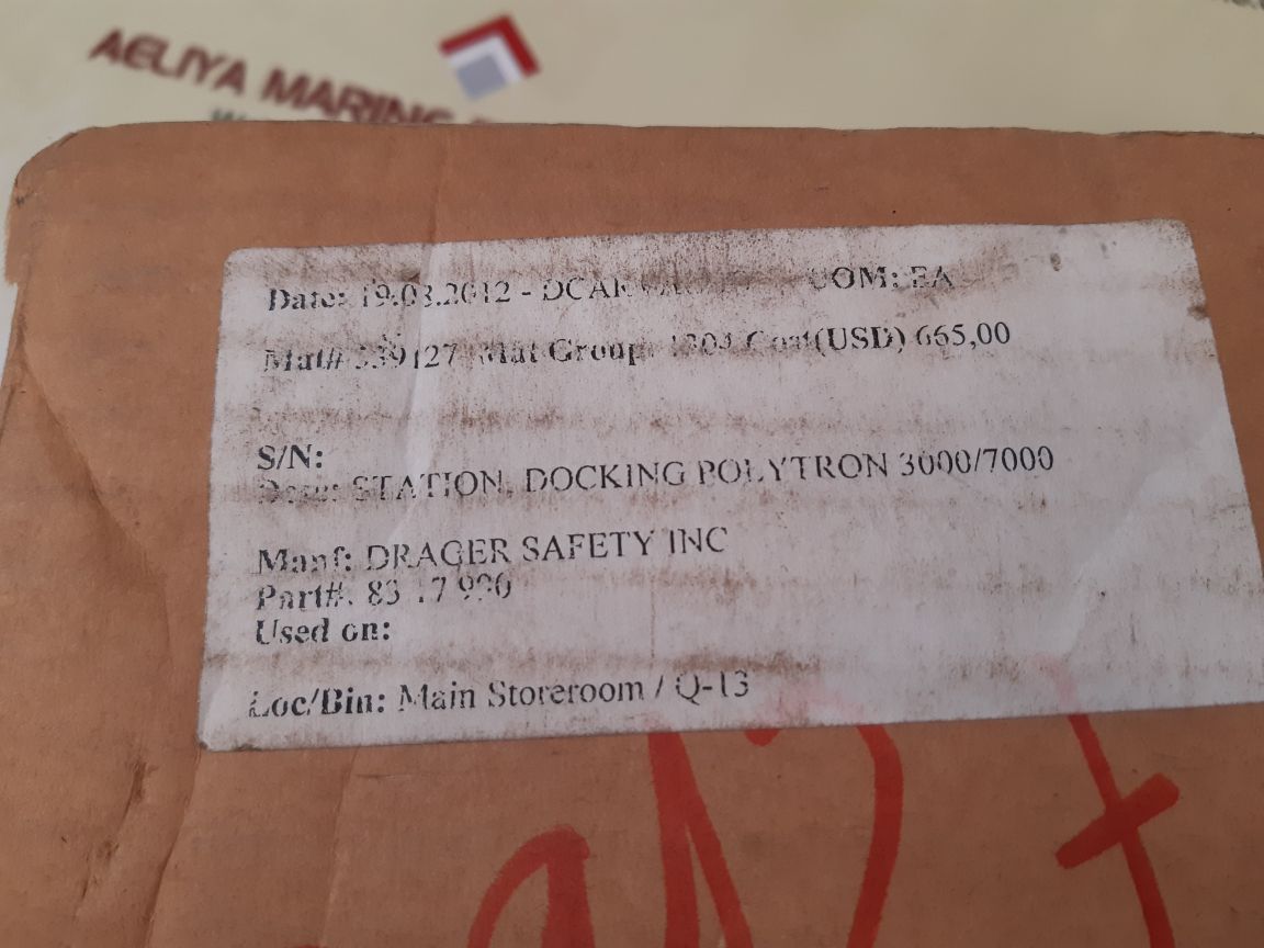 Dragersafety 8317990 station docking polytron 3000/7000
