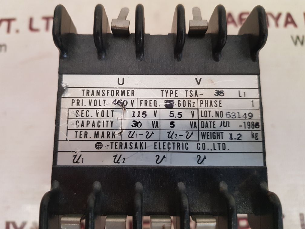 Terasaki Electric Tsa-35 L1 Transformer Phase 1