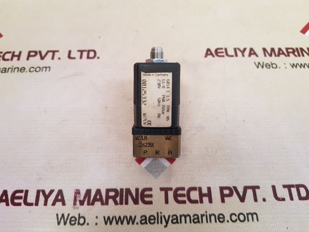 Burkert 6014-c 1, 5 fpm ms 230v 50hz 8w solenoid valve