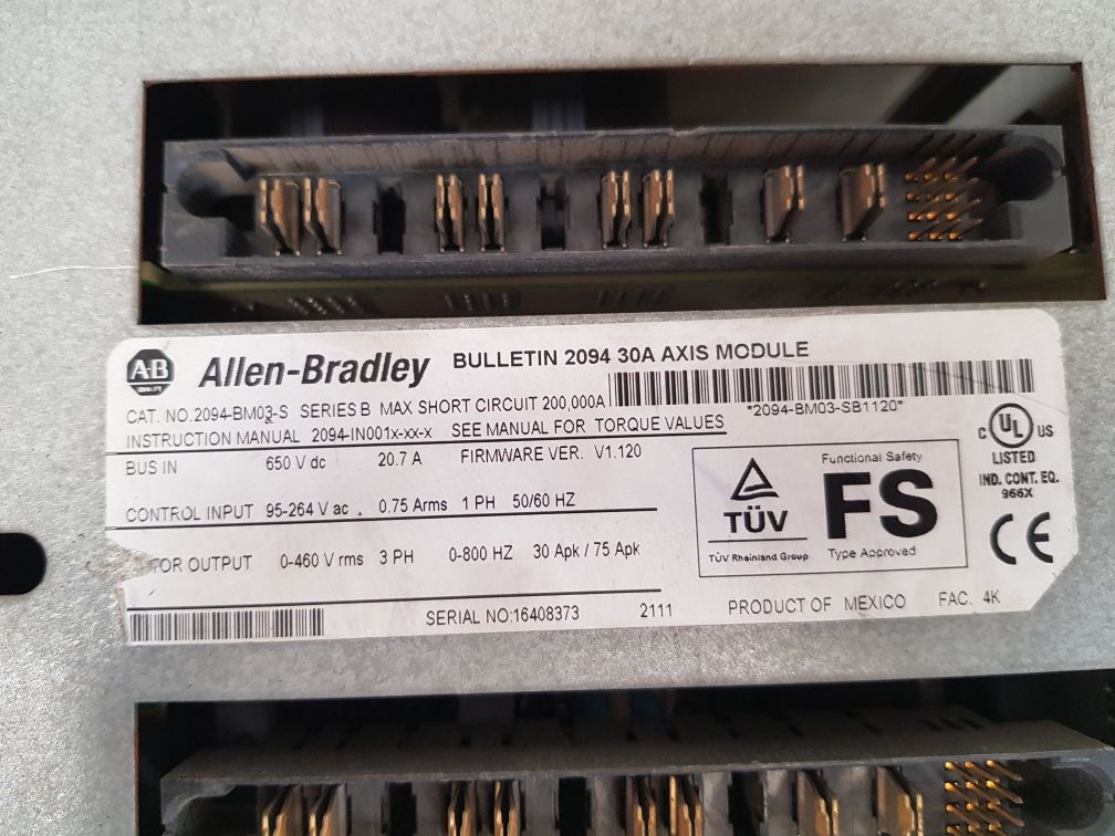 Allen-bradley 2094-bm03-s/b servo drive kinetix 6000 axis module