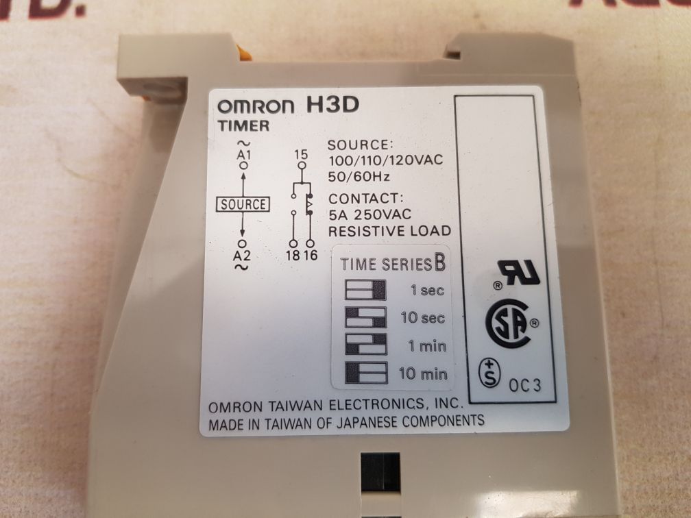 Omron h3d timer 0 to 10 min ser b