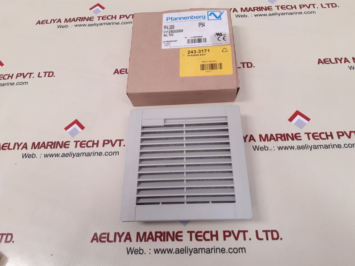 Pfannenberg pfa 2000 exhaust fan filter 11125002000