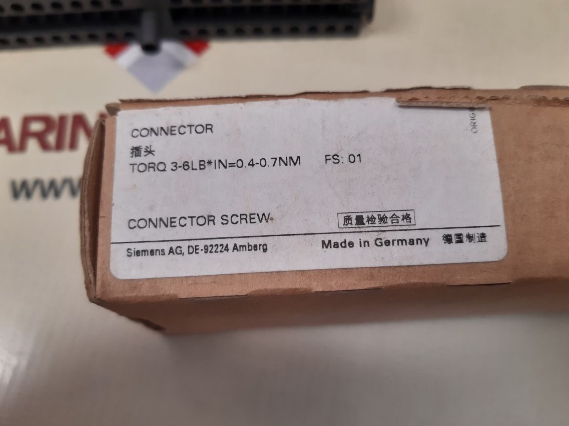Siemens simatic 6es7 392-1am00-0aa0 connector fs: 01