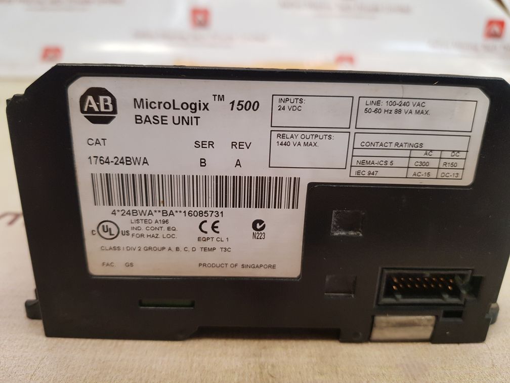 Allen-bradley 1764-24bwa ser b micro logic base unit 1500